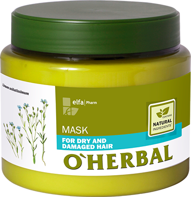 O'Herbal Dry & Damaged Hair Flax Extract Hair Mask 500 ml Hårmaske