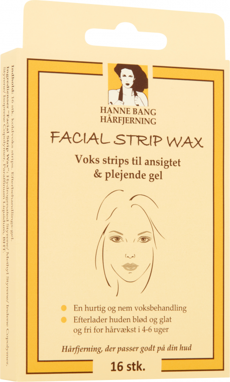 Hanne Bang Facial Strip Wax 16 stk Hårfjerning