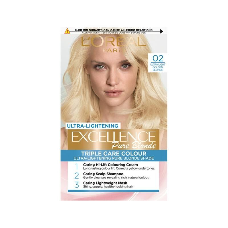 L'Oreal Excellence Creme Hair Color 02 Ultra Light Blonde 1 stk Hårfarge