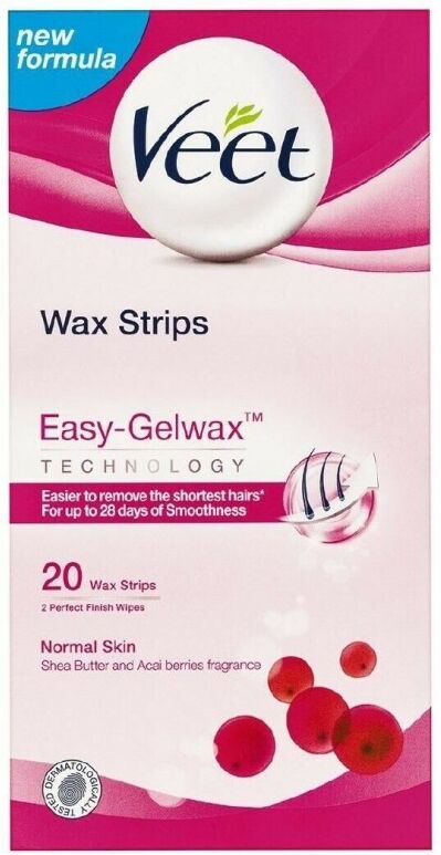 Veet Easy-Gelwax Wax Strips Normal Skin 20 stk Hårfjerning