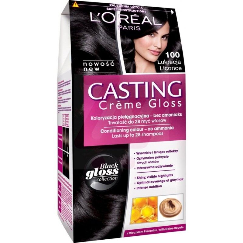 L'Oreal Casting Creme Gloss 100 Licorice 1 stk Hårfarge