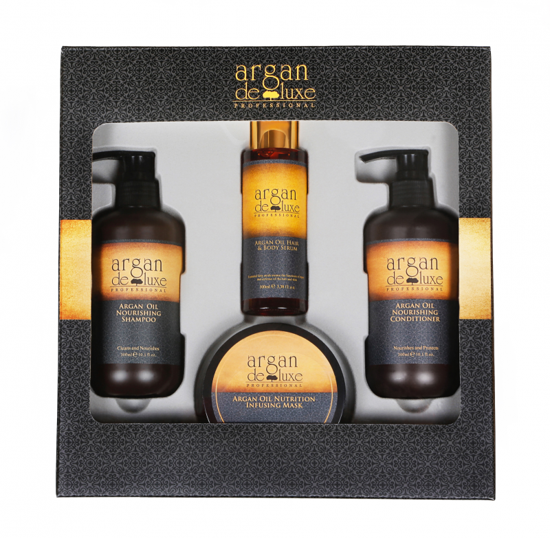 Argan De Luxe Hair Kit 2 x 300 ml + 250 ml + 100 ml Gaveeske