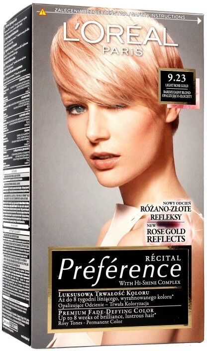 L'Oreal Preference 9.23 Pure Rose Gold 1 stk Hårfarge