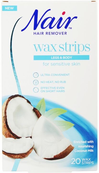 Nair Coconut Wax Strips Legs & Body 20 stk Hårfjerning