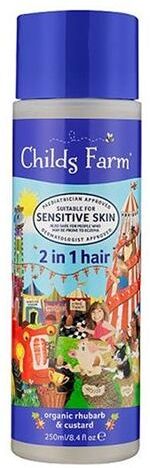 Childs Farm 2 In 1 Hair Shampoo & Conditioner Organic Rhubarb & Custard 250 ml Barnesjampo