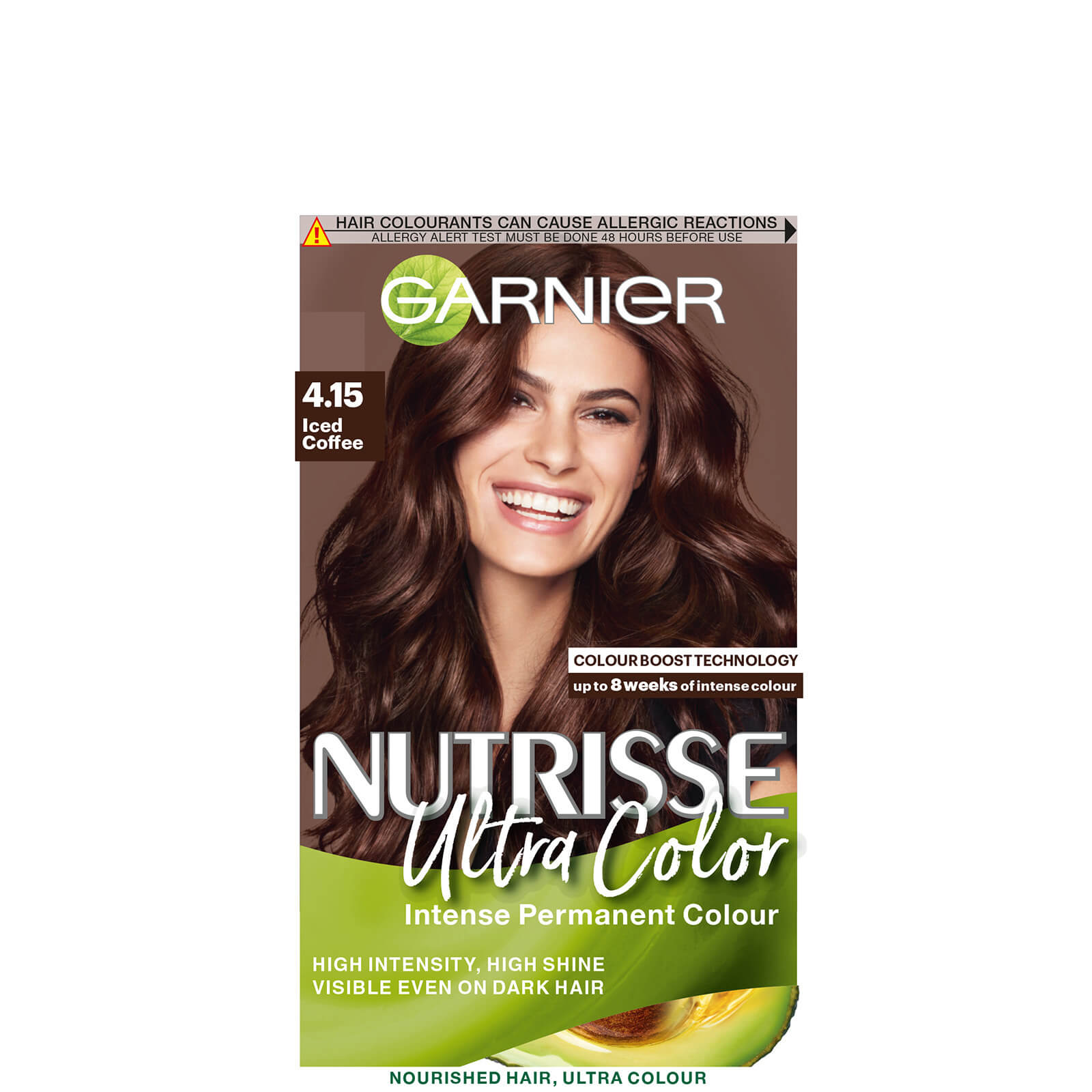 Garnier Nutrisse Permanent Hair Dye (utvalg av fargetoner) - 4.15 Ultra Iced Coffee Brown
