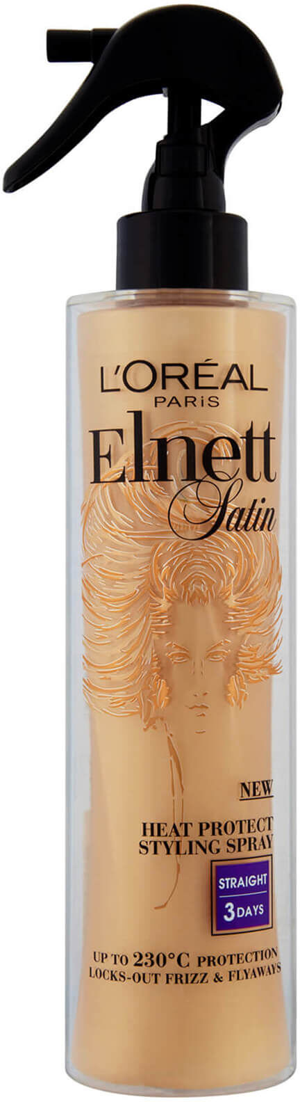 L'Oréal Paris L'Oreal Paris Elnett Satin Heat Protect Spray - Straight (170 ml)