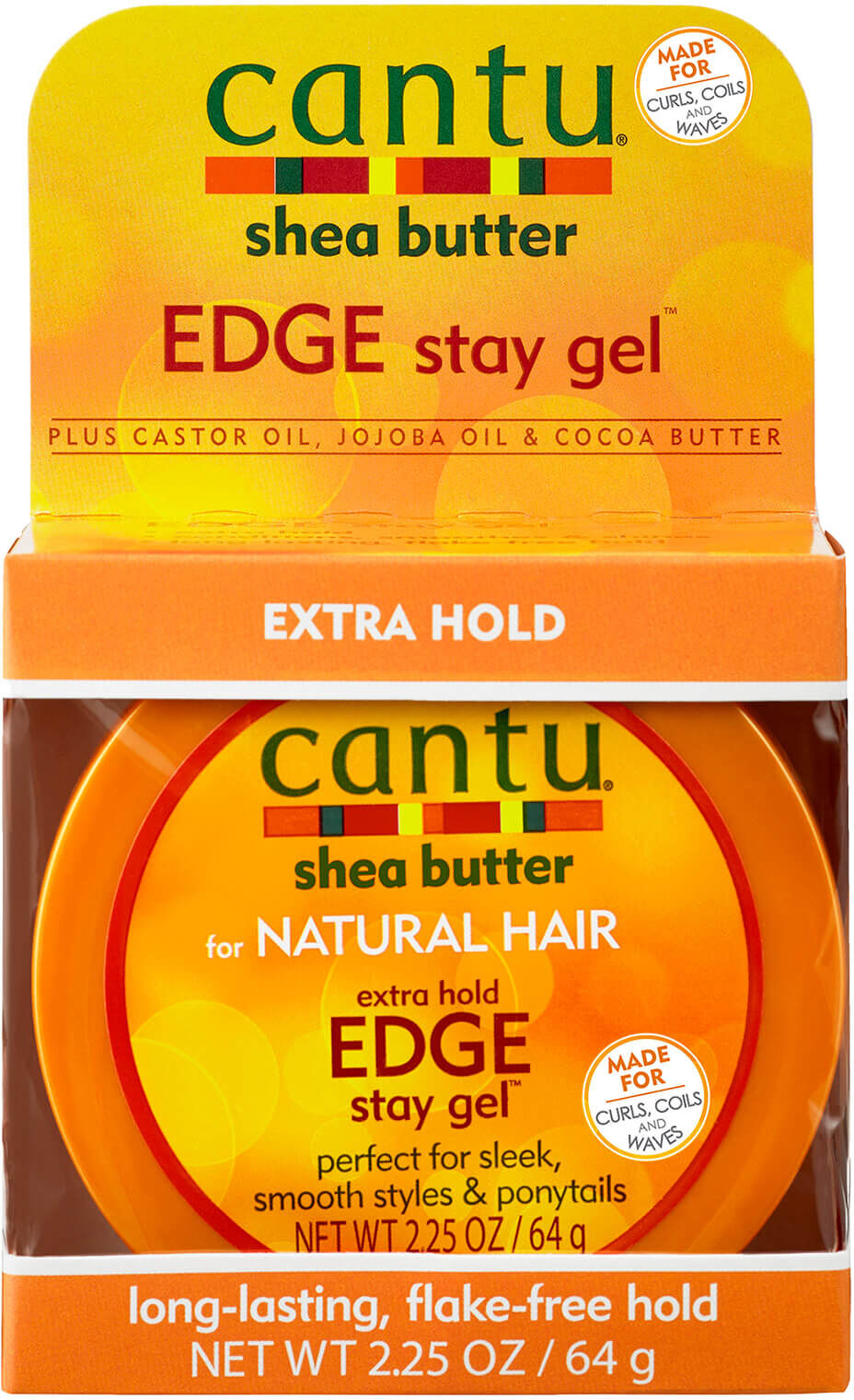 Cantu Shea Butter for Natural Hair Extra Hold Edge Stay Gel