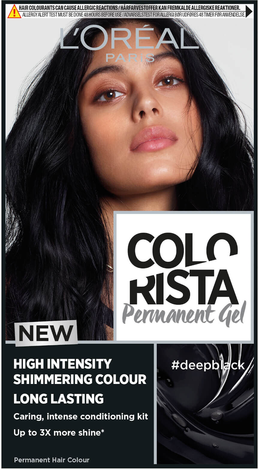 L'Oréal Paris Colorista Permanent Gel Hair Dye (Various Shades) - Deep Black