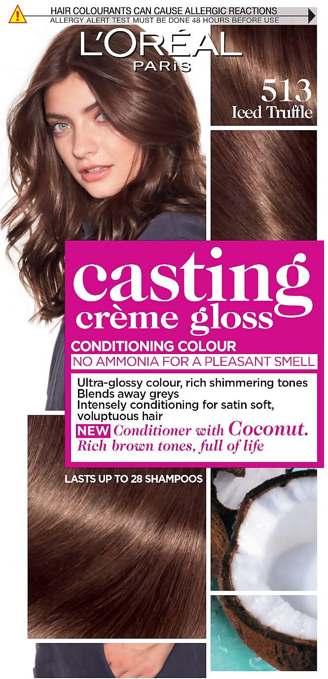 L'Oréal Paris Casting Crème Gloss Semi-Permanent Hair Dye (Various Shades) - 513 Iced Truffle