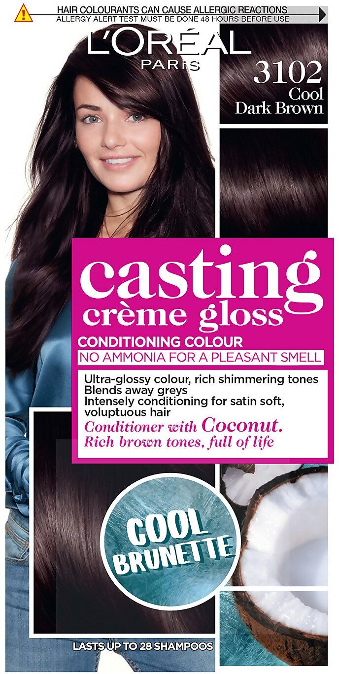 L'Oréal Paris Casting Crème Gloss Semi-Permanent Hair Dye (Various Shades) - 3102 Cool Dark Brown