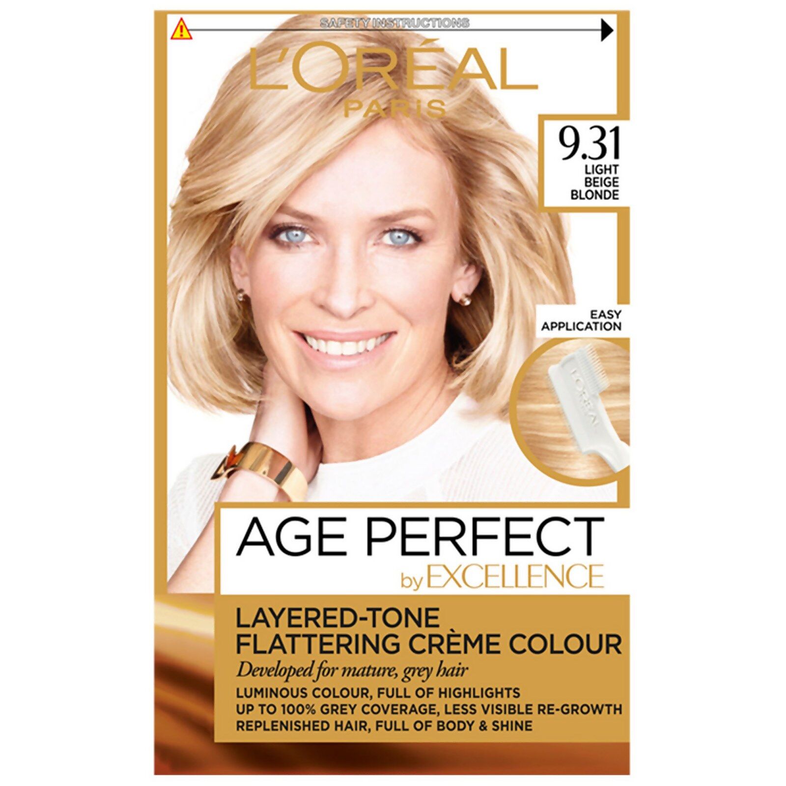 L'Oréal Paris Age Perfect Hair Dye (Various Shades) - 9.31 Light Beige Blonde