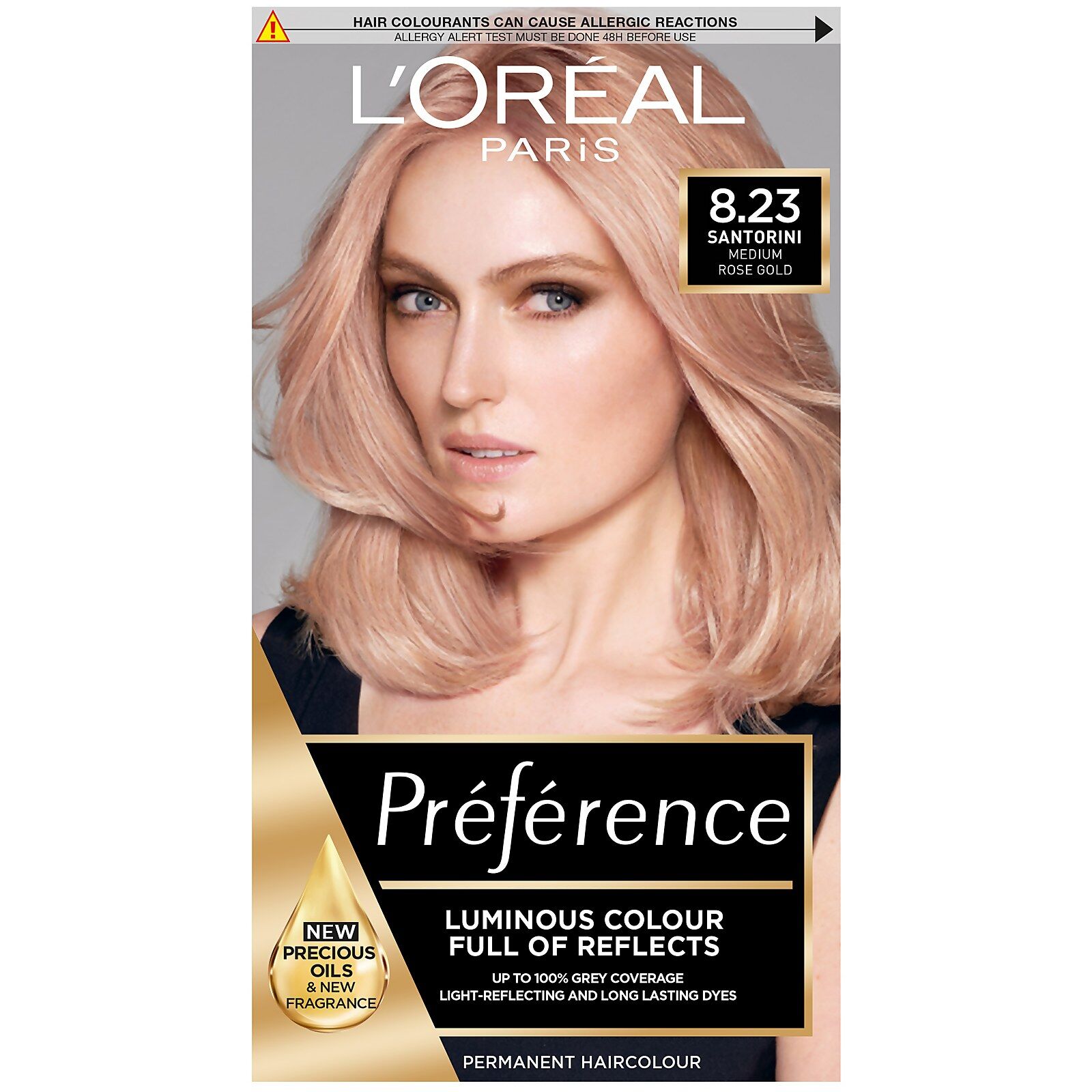 L'Oréal Paris Préférence Infinia Hair Dye (Various Shades) - 8.23 Rose Gold Light Blonde