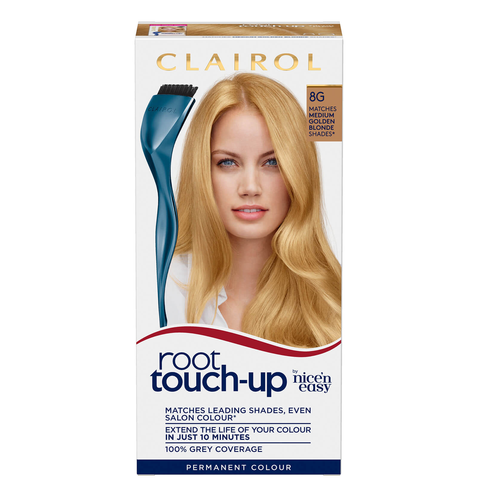 Clairol Root Touch-Up Permanent Hair Dye Long-lasting Intensifying Colour with Full Coverage 30ml (Various Shades) - 8G Medium Golden Blonde