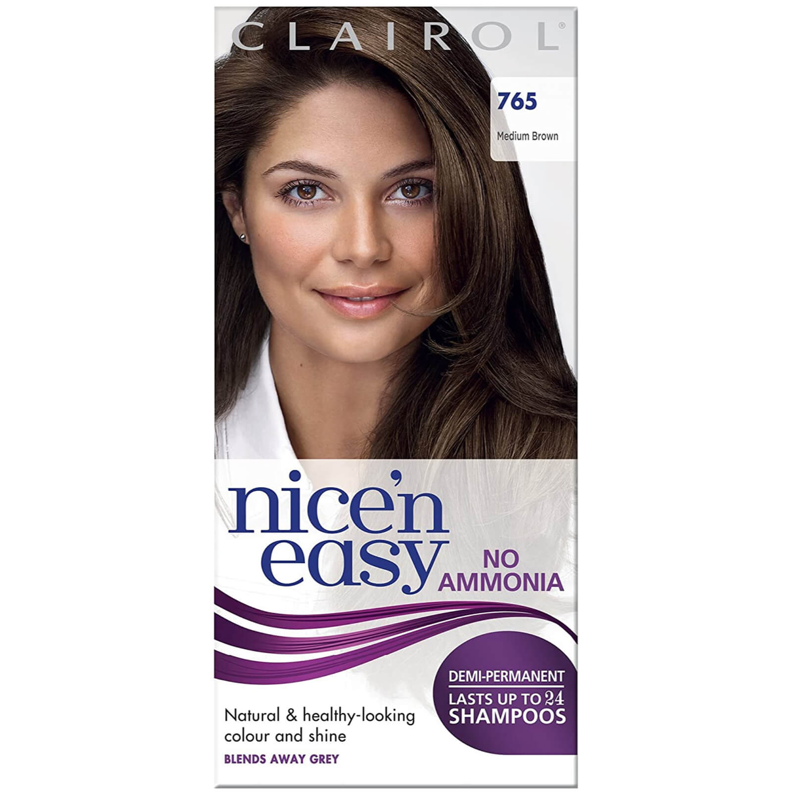 Clairol Nice'n Easy Semi-Permanent Hair Dye with No Ammonia (Various Shades) - 765 Medium Brown