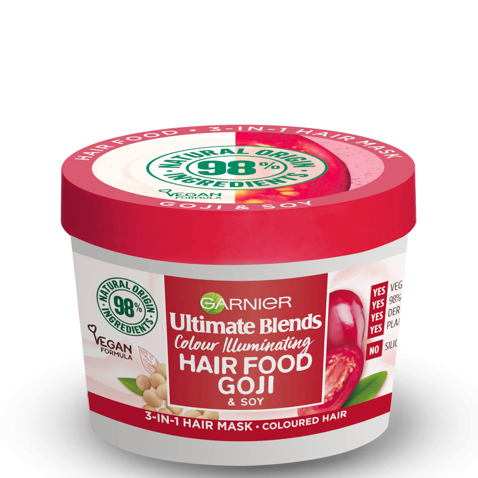 Garnier Ultimate Blends Hair Food Goji 3-in-1 Hair Mask Treatment for Coloured Hair 390ml