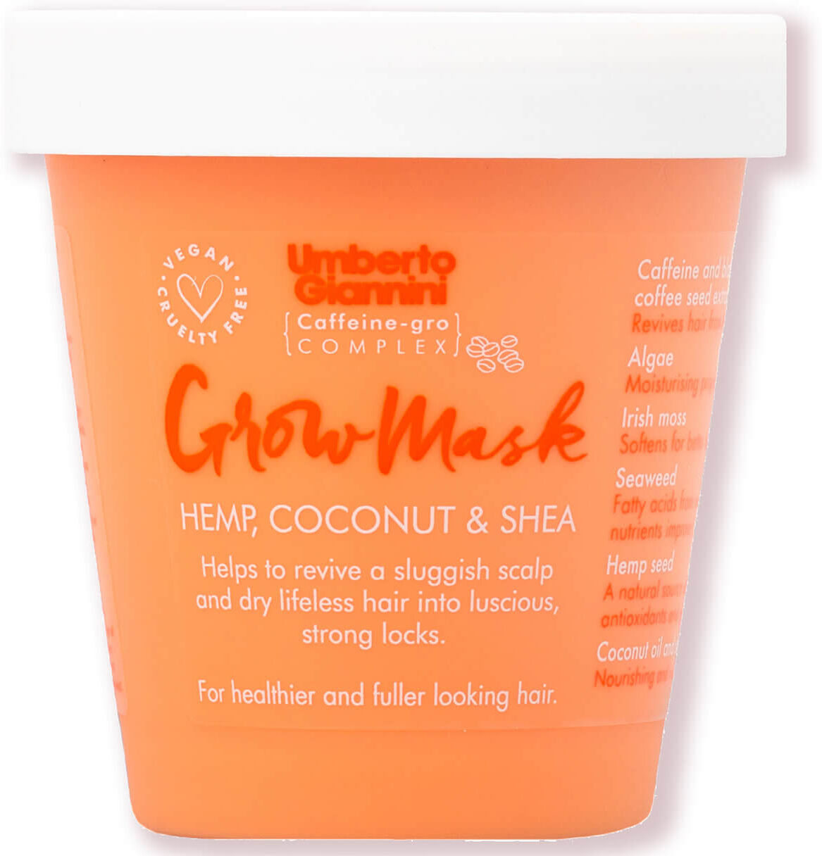 Umberto Giannini Grow Mask Hemp, Coconut and Shea Treatment 230g