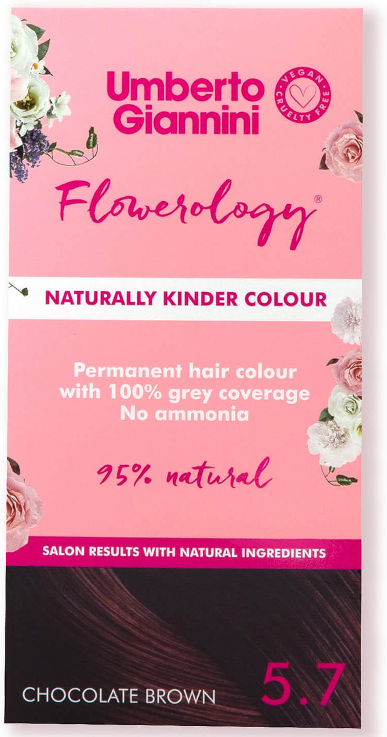 Umberto Giannini Flowerology Naturally Kinder Colour - Chocolate Brown 5.7 195ml