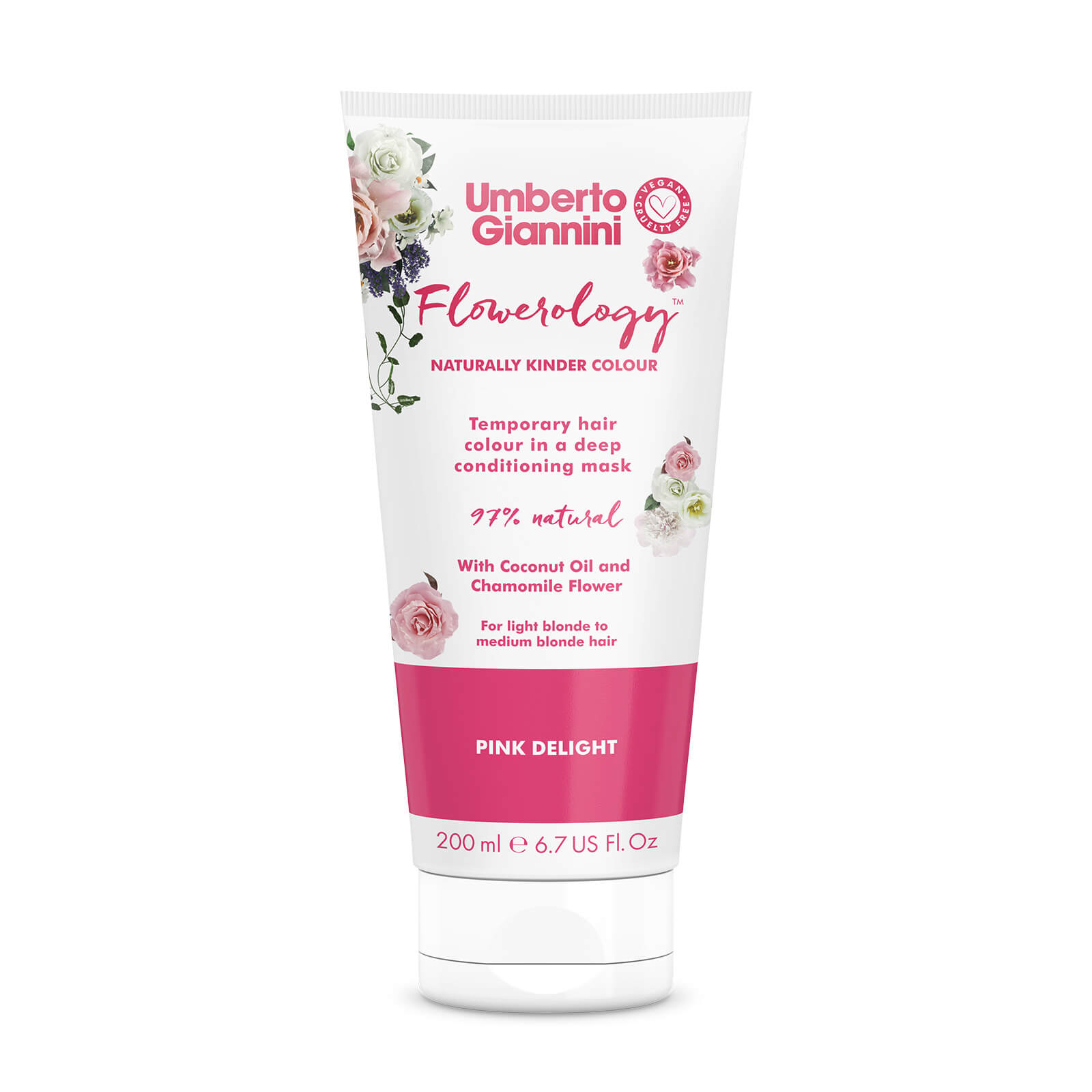 Umberto Giannini Flowerology Colour Mask - Pink Delight 195ml