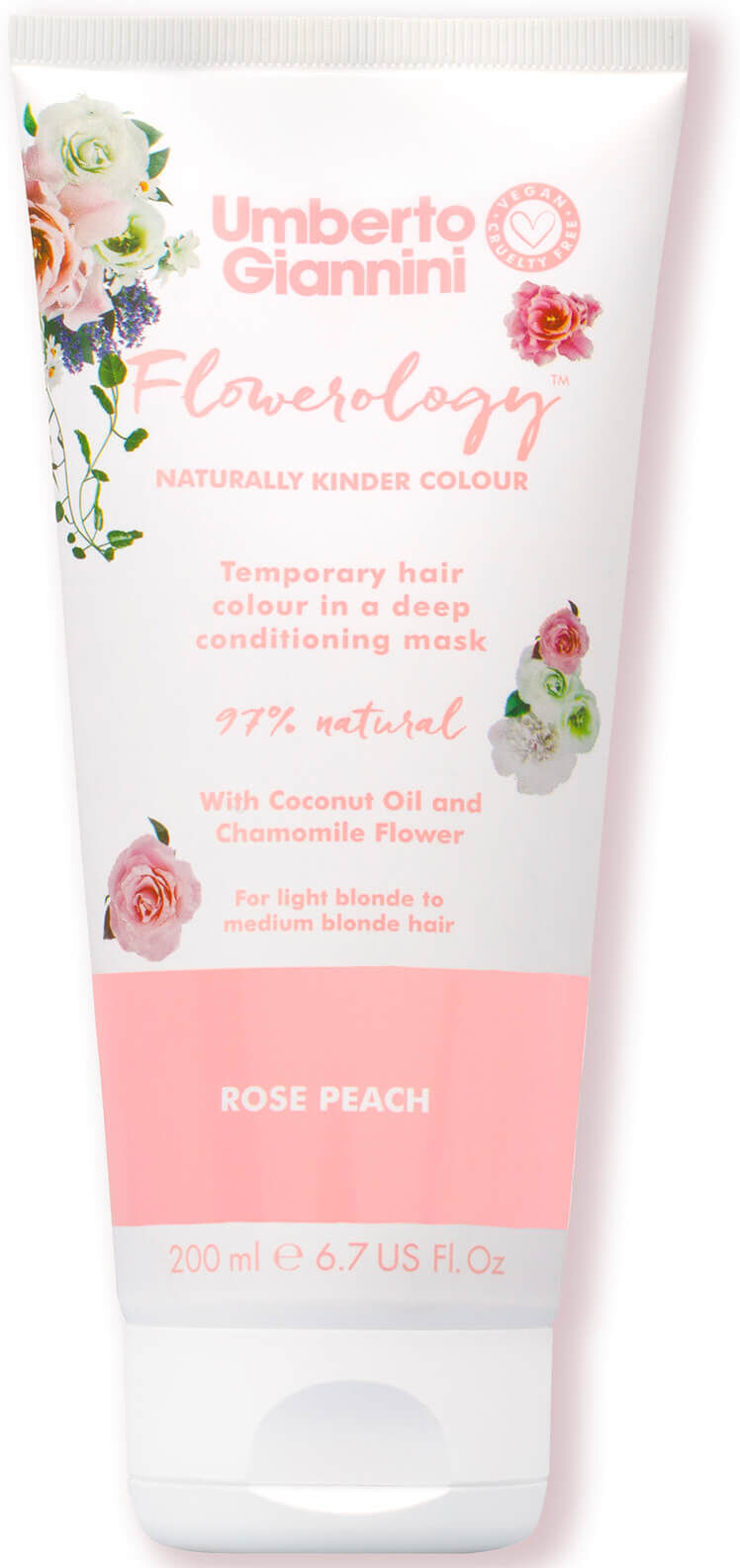 Umberto Giannini Flowerology Colour Mask - Rose Peach 195ml