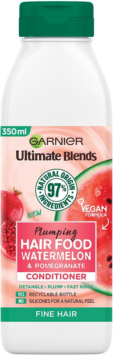 Garnier Ultimate Blends Plumping Hair Food Watermelon Conditioner 350ml