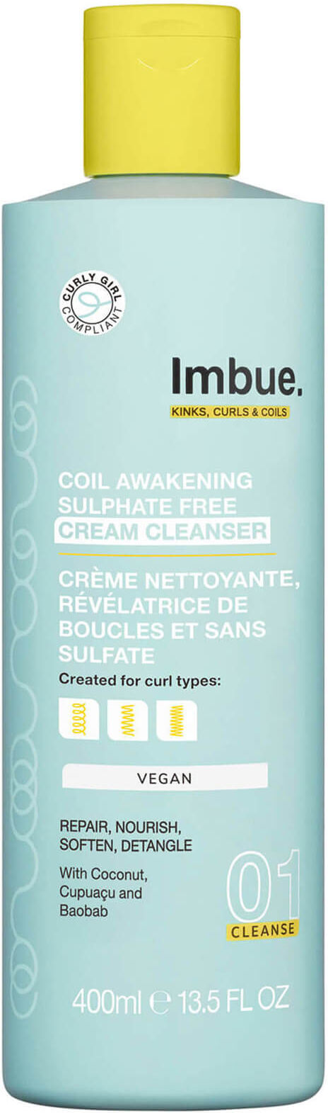 Imbue Coil Awakening Cream Cleanser 400ml