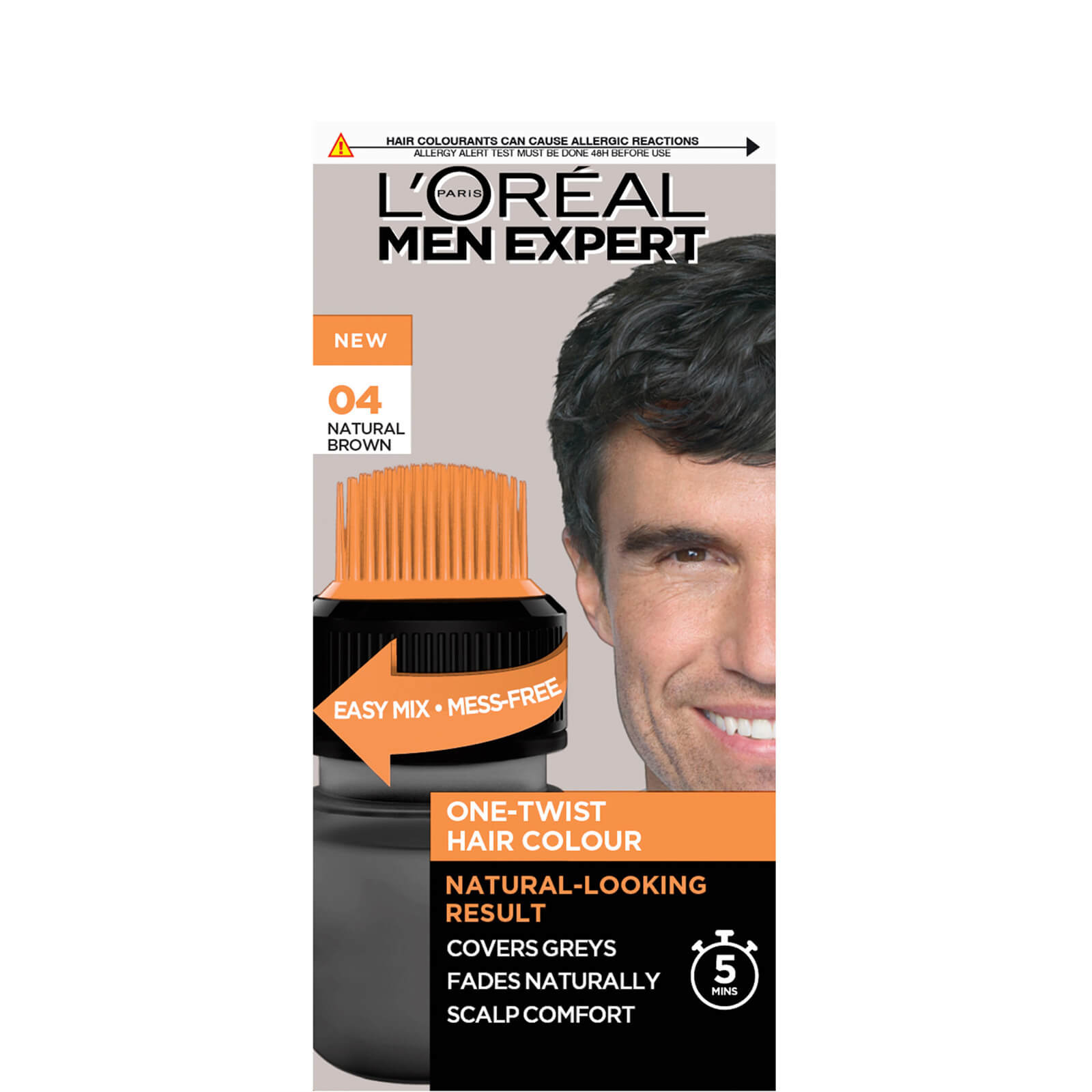 LOréal Paris Men Expert L'Oréal Men Expert One-Twist Semi-Permanent Hair Colour (Various Shades) - 04 Natural Brown