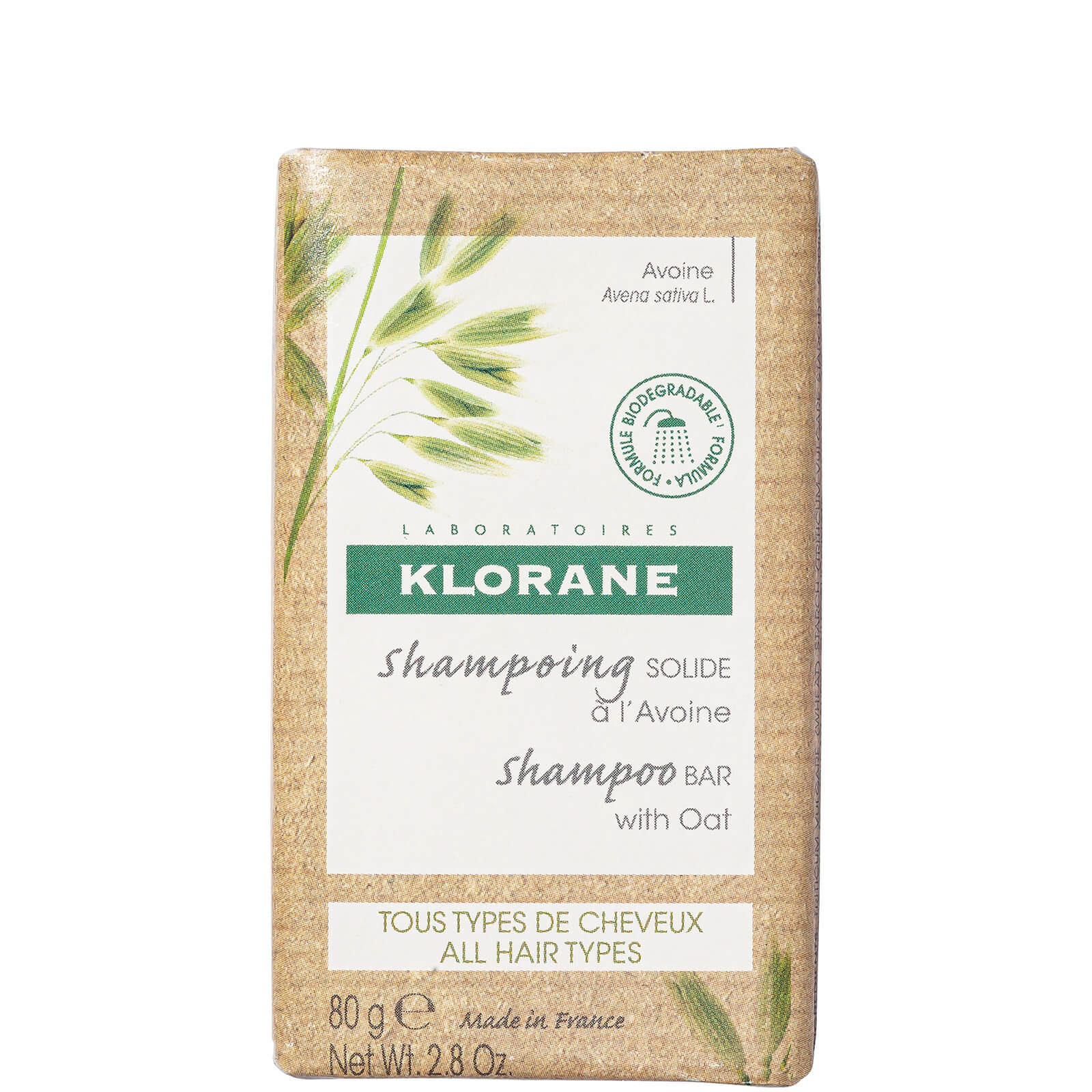 Klorane Softening Soild Shampoo Bar with Oat Milk 80g