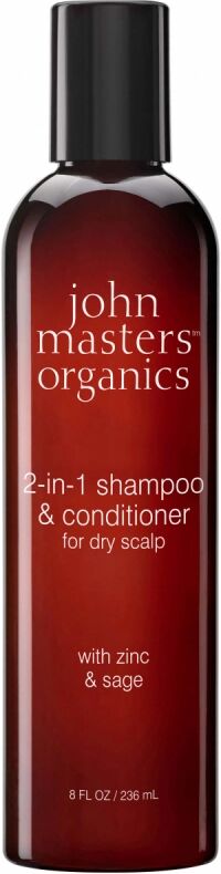 John Masters 2-in-1 Shampoo & Conditioner for Dry Scalp with Zinc & Sage (236ml)