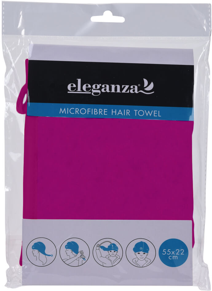 Eleganza Microfibre Hair Towel Purple