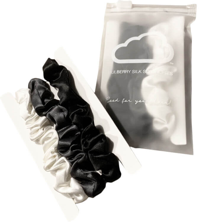 Soft Cloud Mulberry Silk Scrunchies