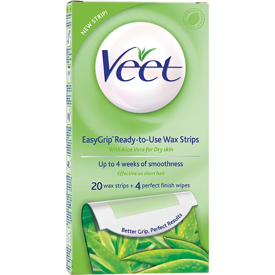 Veet Wax Strips Easy Grip For Dry Skin,  Veet Voks
