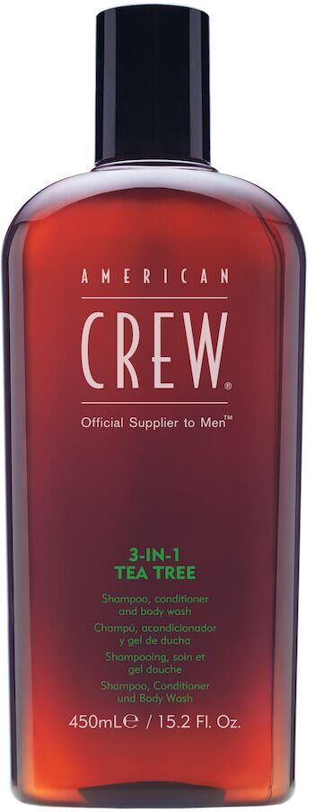 American Crew 3 In1 Tea Tree Shampoo,Conditioner, Body Wash