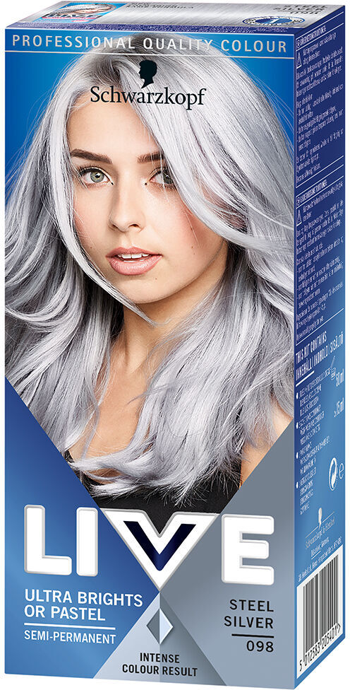 Schwarzkopf Hair Color Schwarzkopf Live Ultra Brights 98 Steel Silver