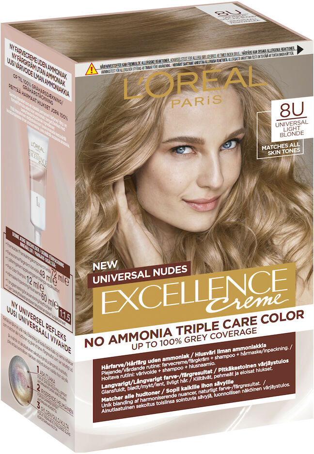 L'Oréal Loreal Excellence Universal Nudes 8u Light Blonde Nudes