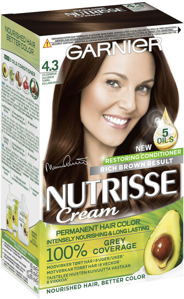 Garnier Nutrisse Cream 4.3 Gyllenbrun