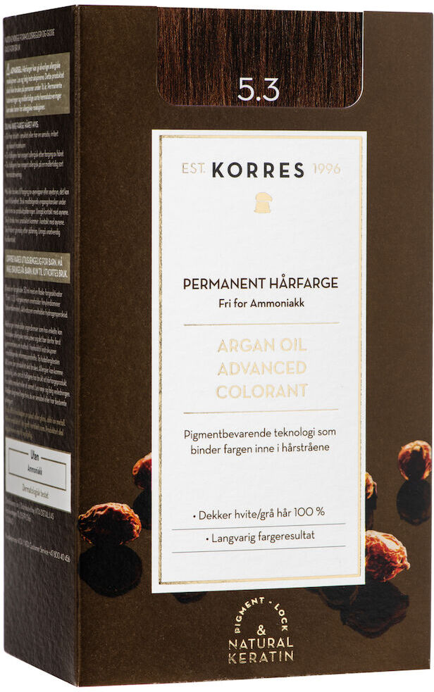 Korres Argan Oil Advanced Colorant Golden/honey Light Brown 5.3