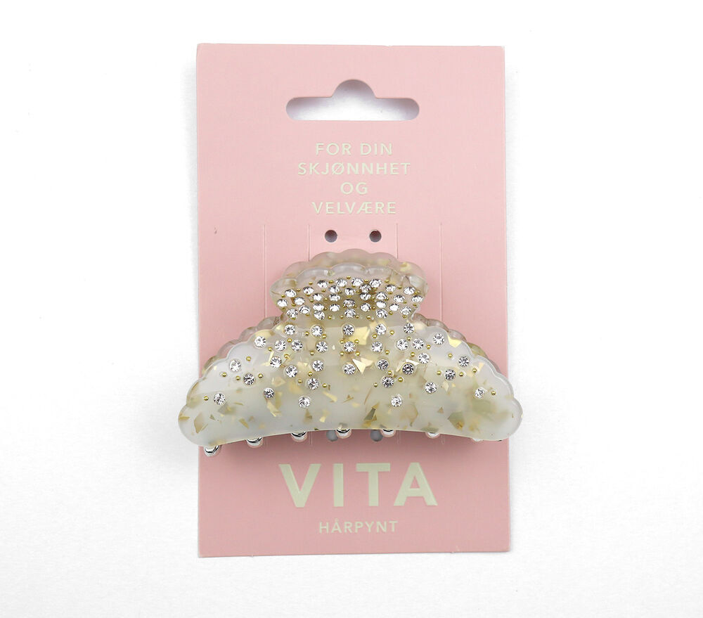 VITA Accessories Hårklype 7 Cm Champagne Marmor