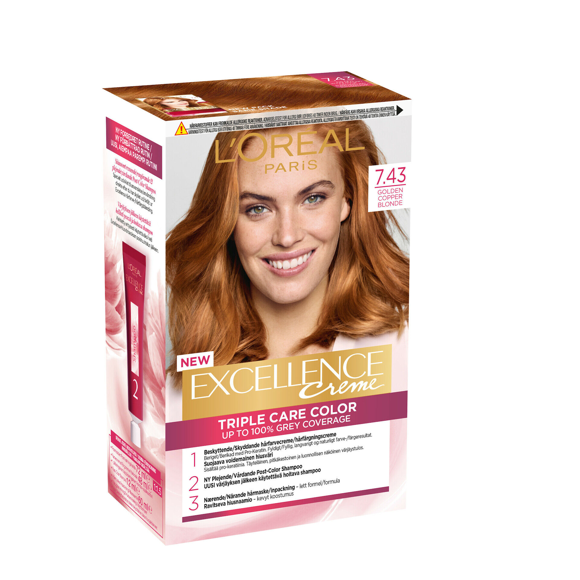 L'Oréal Excellence Creme 7.43 Golden Copper Blonde