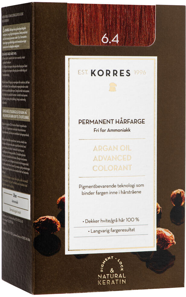 Korres Argan Oil Advanced Colorant Copper Dark Blonde 6.4