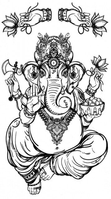 Tatuaj Temporar - Zeu Indian - Ganesha - 17x10cm