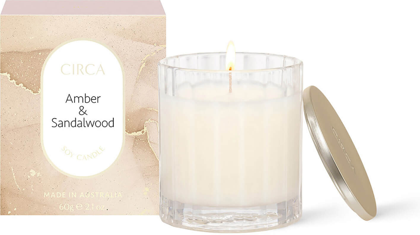 CIRCA Amber & Sandalwood Scented Soy Candle 60g