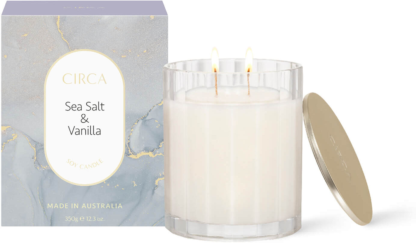 CIRCA Sea Salt & Vanilla Scented Soy Candle 350g