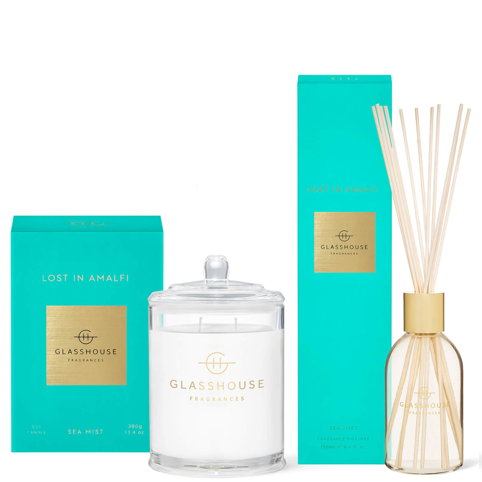 Glasshouse Fragrances Glasshouse Lost in Amalfi Candle and Liquid Diffuser
