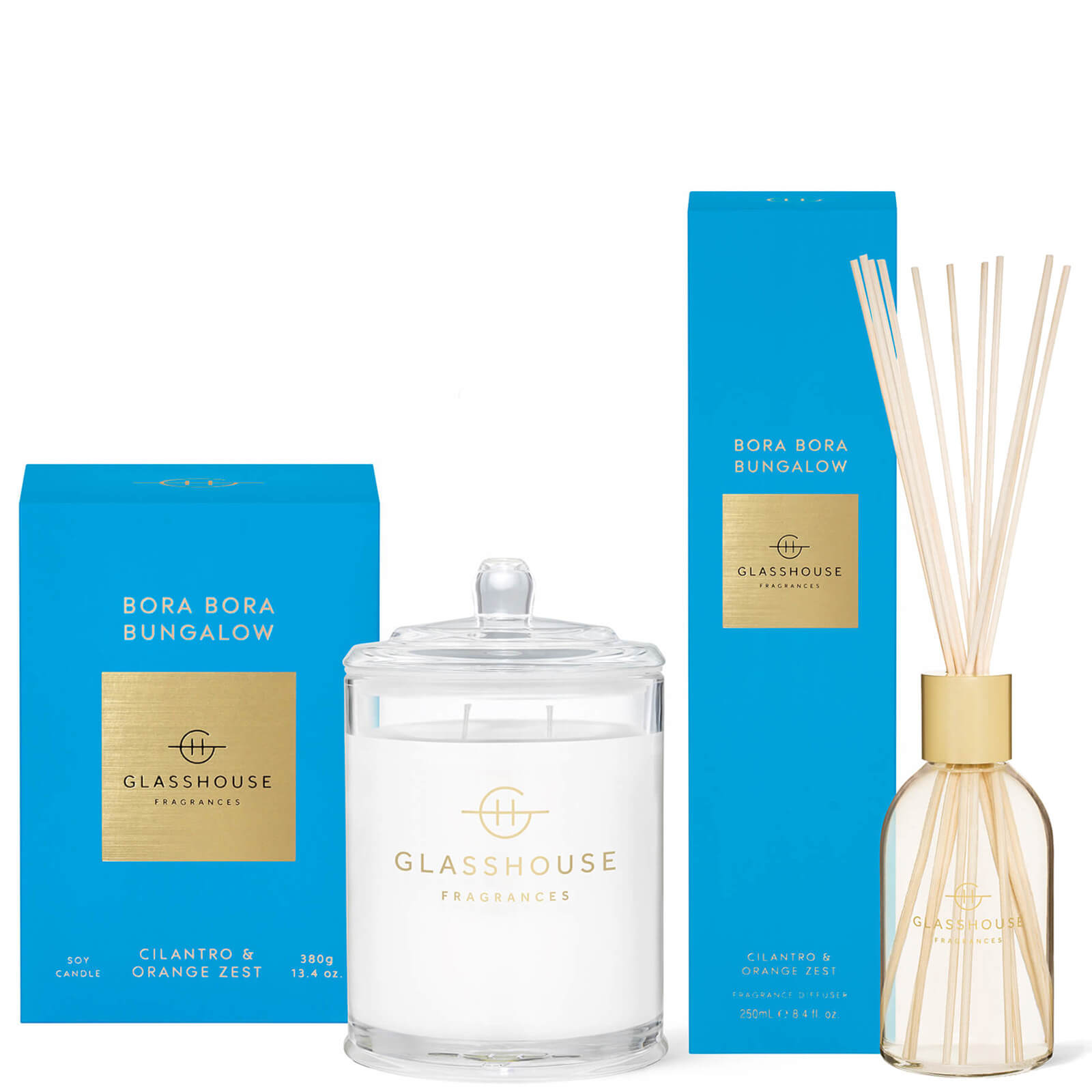 Glasshouse Fragrances Glasshouse Bora Bora Bungalow Candle and Liquid Diffuser