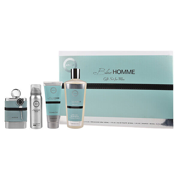 Armaf Blue Homme - EDT 100 ml + tělový sprej 50 ml + sprchový gel 100 ml + šampon 250 ml