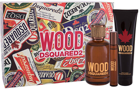 Dsquared² Wood For Him - EDT 100 ml + sprchový gel 150 ml + EDT 10 ml