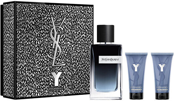 Yves Saint Laurent Y - EDP 100 ml + balzám po holení 50 ml + sprchový gel 50 ml - SLEVA - poškozená krabička