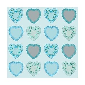 Sovie HOME Serviette Sweet Love in Blau aus Linclass® Airlaid 40 x 40 cm, 12 Stück - Herzen Valentinstag Hochzeit