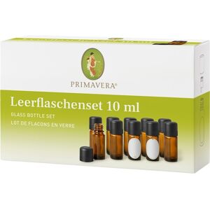 Primavera Aroma Therapy Tilbehør Sæt med tomme flasker 6 x 10 ml ravfarvede glasflasker